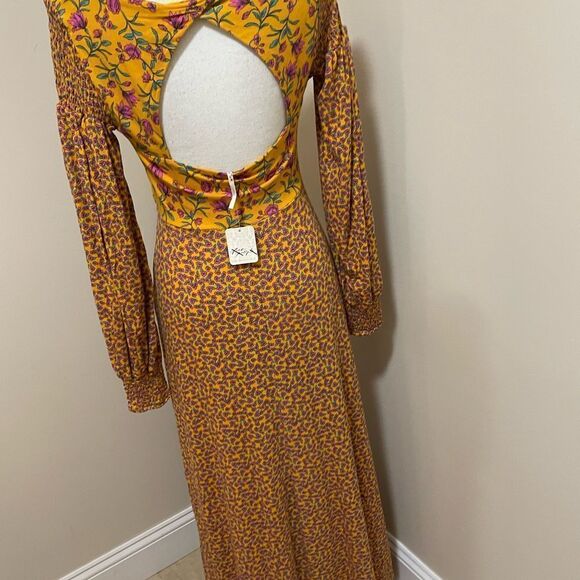 NEW Free People Love Story Maxi Dress Floral Print Size XS - Picture 6 of 11